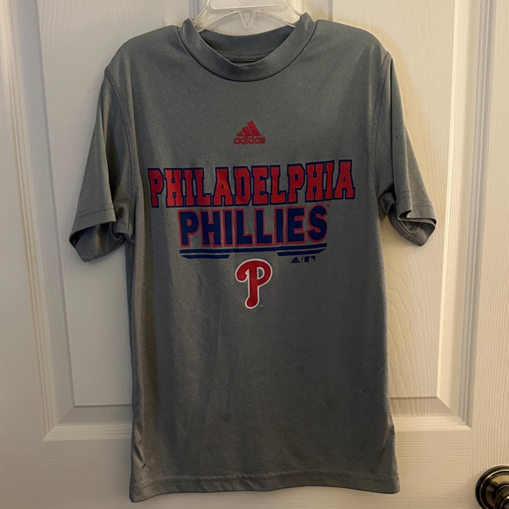 Adidas Kids Philadelphia Phillies Gray Tee